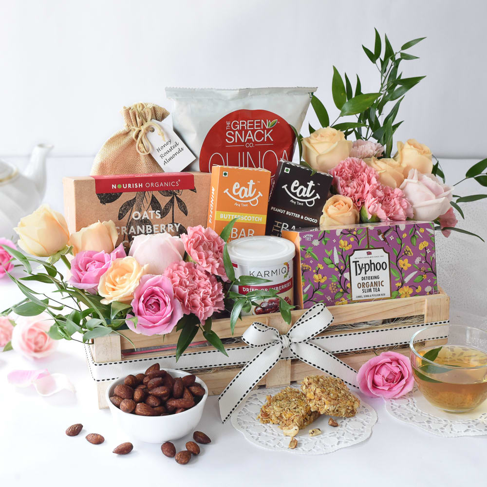 Health Hamper with Flowers